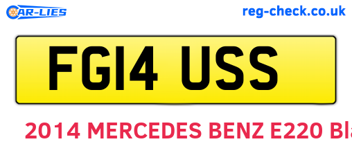 FG14USS are the vehicle registration plates.