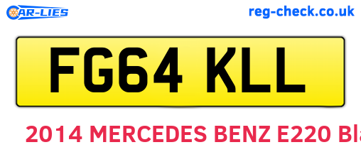 FG64KLL are the vehicle registration plates.