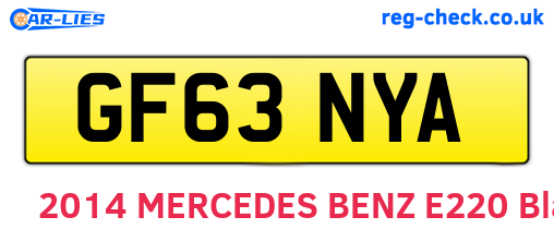GF63NYA are the vehicle registration plates.