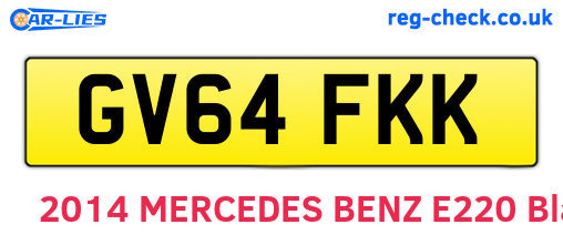 GV64FKK are the vehicle registration plates.