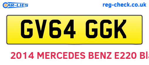 GV64GGK are the vehicle registration plates.