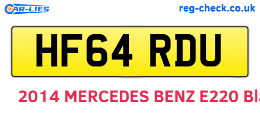 HF64RDU are the vehicle registration plates.