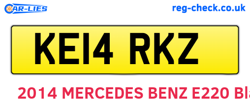 KE14RKZ are the vehicle registration plates.