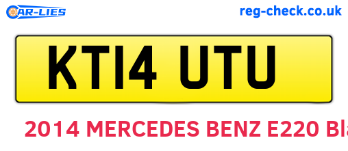 KT14UTU are the vehicle registration plates.