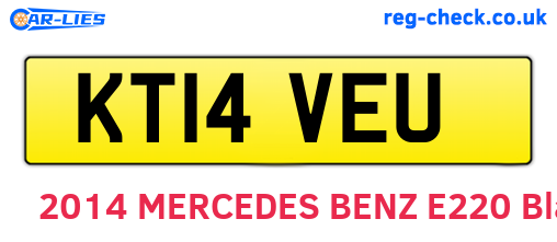 KT14VEU are the vehicle registration plates.