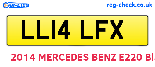 LL14LFX are the vehicle registration plates.