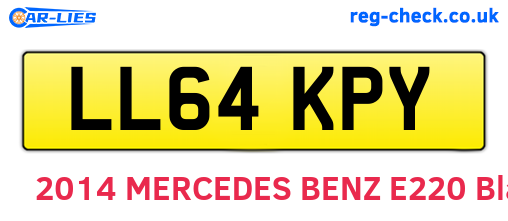 LL64KPY are the vehicle registration plates.
