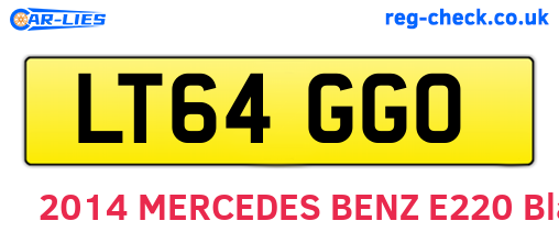 LT64GGO are the vehicle registration plates.