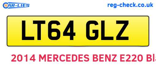 LT64GLZ are the vehicle registration plates.
