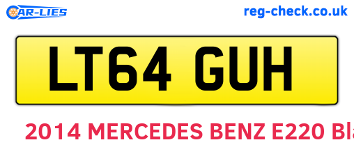 LT64GUH are the vehicle registration plates.