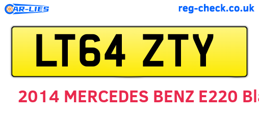 LT64ZTY are the vehicle registration plates.