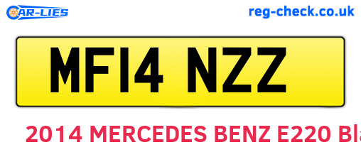 MF14NZZ are the vehicle registration plates.