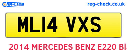 ML14VXS are the vehicle registration plates.