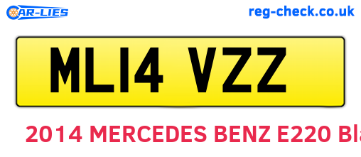 ML14VZZ are the vehicle registration plates.