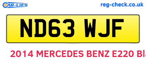 ND63WJF are the vehicle registration plates.