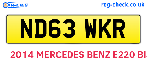 ND63WKR are the vehicle registration plates.