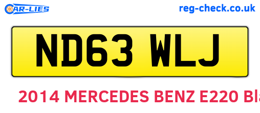 ND63WLJ are the vehicle registration plates.