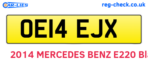 OE14EJX are the vehicle registration plates.