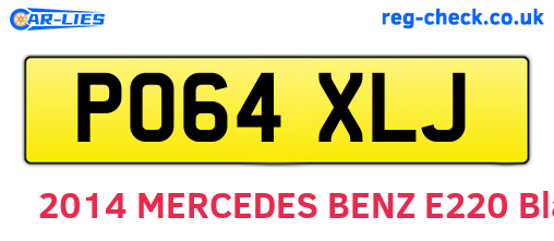 PO64XLJ are the vehicle registration plates.