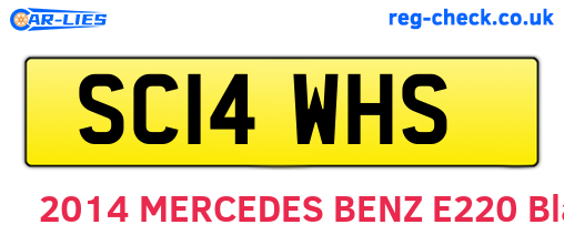 SC14WHS are the vehicle registration plates.