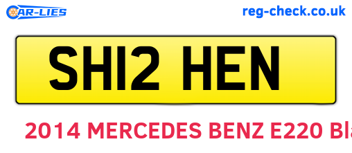 SH12HEN are the vehicle registration plates.
