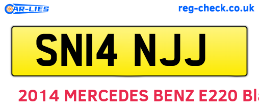SN14NJJ are the vehicle registration plates.
