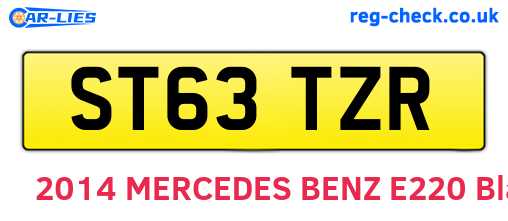 ST63TZR are the vehicle registration plates.