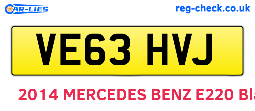 VE63HVJ are the vehicle registration plates.