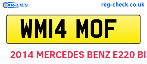 WM14MOF are the vehicle registration plates.
