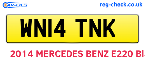 WN14TNK are the vehicle registration plates.