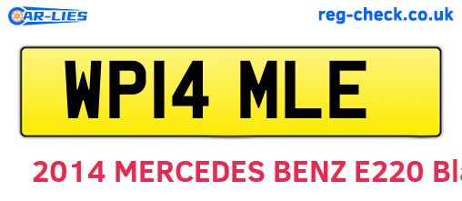 WP14MLE are the vehicle registration plates.