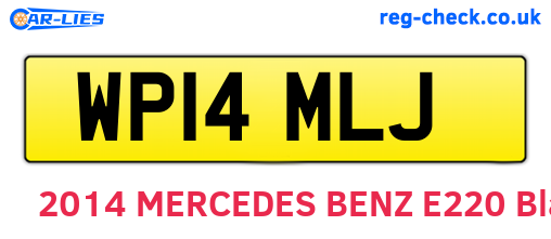WP14MLJ are the vehicle registration plates.