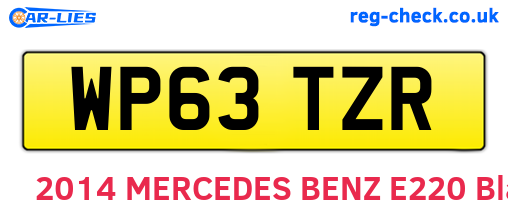 WP63TZR are the vehicle registration plates.