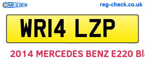 WR14LZP are the vehicle registration plates.