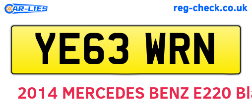 YE63WRN are the vehicle registration plates.