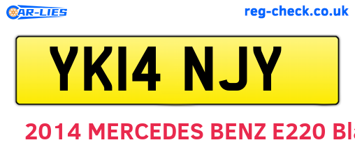 YK14NJY are the vehicle registration plates.