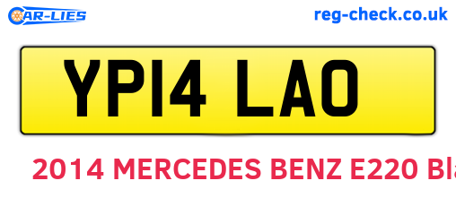 YP14LAO are the vehicle registration plates.