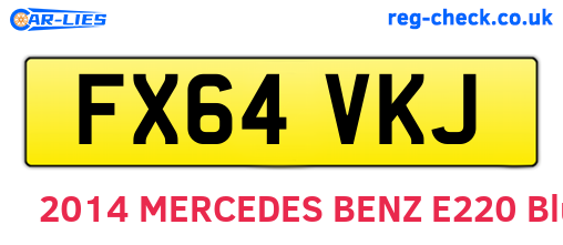 FX64VKJ are the vehicle registration plates.