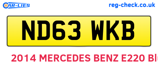 ND63WKB are the vehicle registration plates.