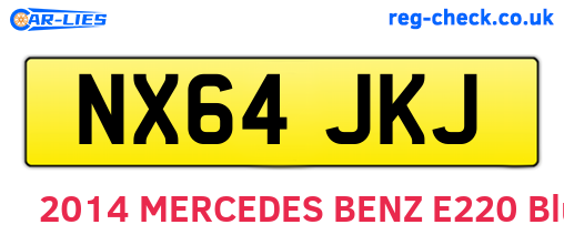 NX64JKJ are the vehicle registration plates.