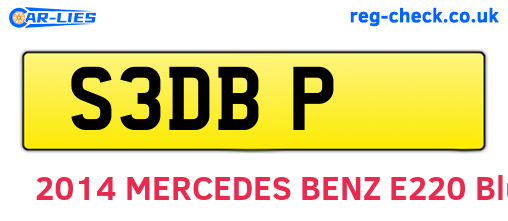 S3DBP are the vehicle registration plates.
