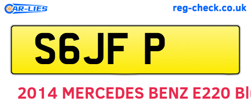 S6JFP are the vehicle registration plates.
