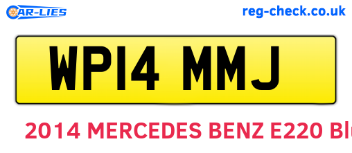 WP14MMJ are the vehicle registration plates.