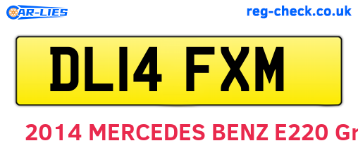 DL14FXM are the vehicle registration plates.