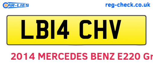 LB14CHV are the vehicle registration plates.