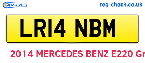 LR14NBM are the vehicle registration plates.