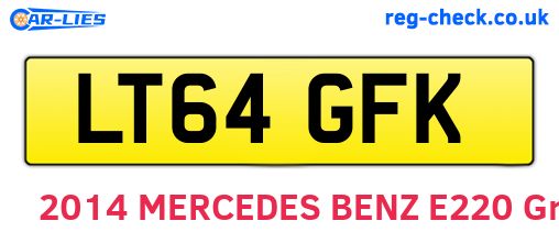 LT64GFK are the vehicle registration plates.