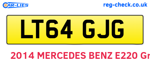 LT64GJG are the vehicle registration plates.