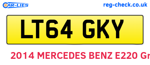 LT64GKY are the vehicle registration plates.