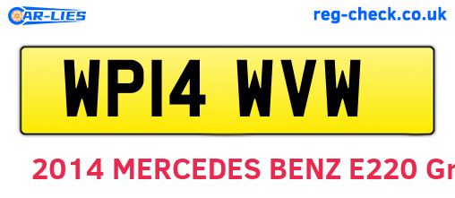 WP14WVW are the vehicle registration plates.